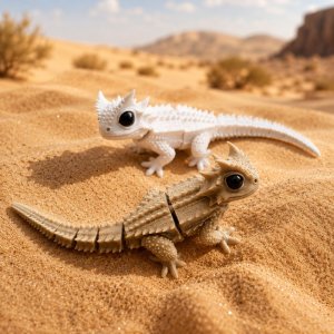 flexi horned lizard / mainan kadal bertanduk gurun flexi