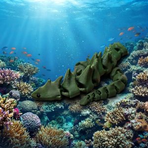 articulated dragon eel / mainan artikulasi belut naga